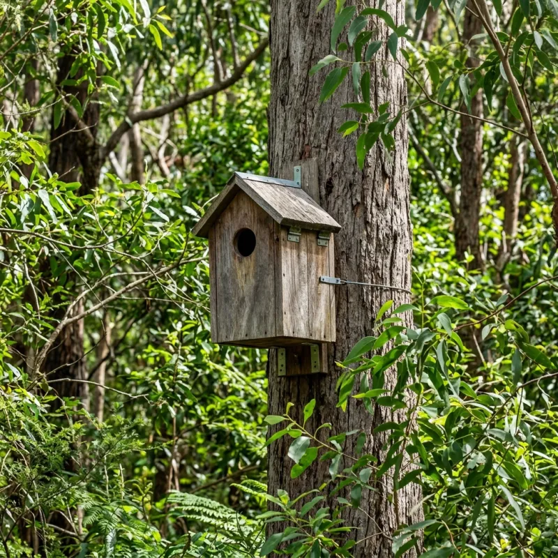 Animal nesting box installed as a humane alternative to a Springvale roof cavity