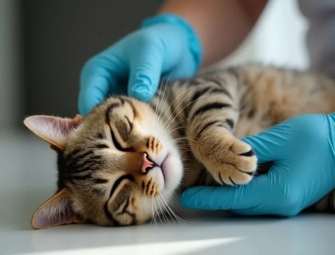 Specialist carefully handling a deceased cat with dignity in Springvale
